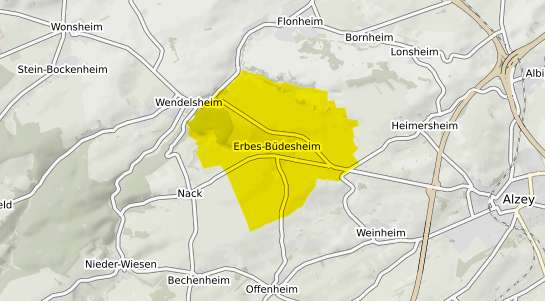 Immobilienpreisekarte Erbes Buedesheim